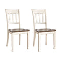Brown & White Cottage Dining Chair, Set of 2 V7748