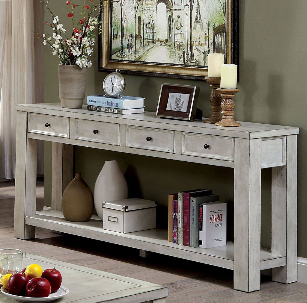 Antique White Sofa Table B44373