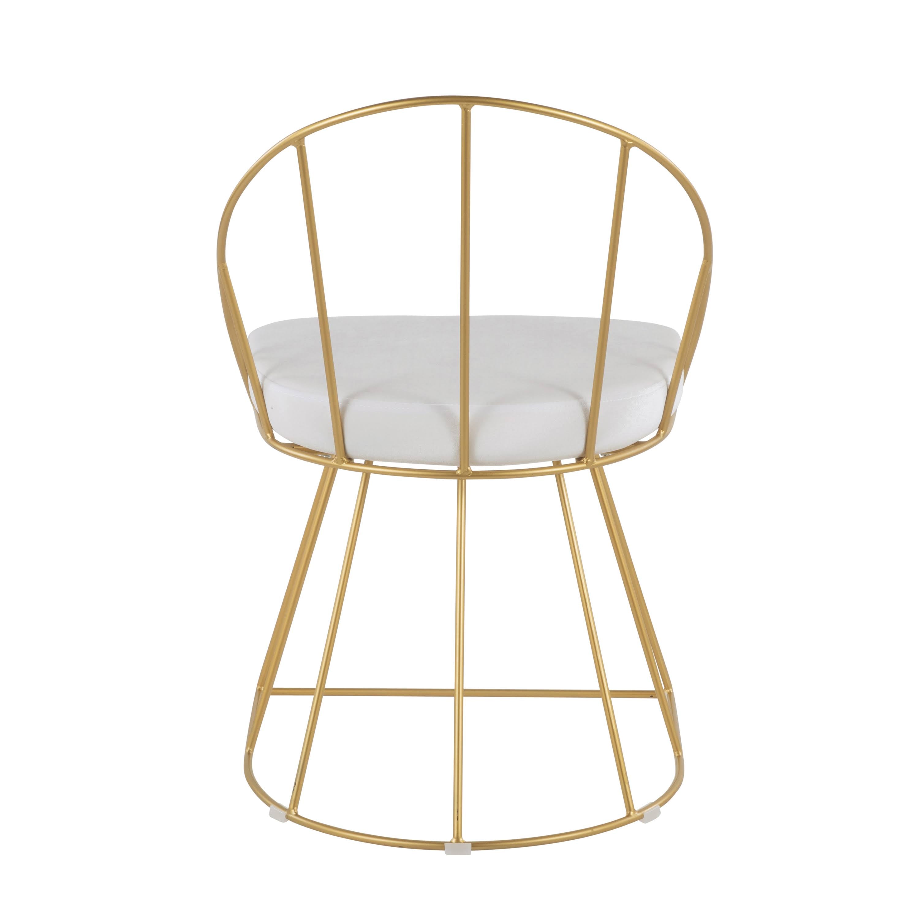 Gold and White Velvet Dining Chair (Set of 2) K848121
