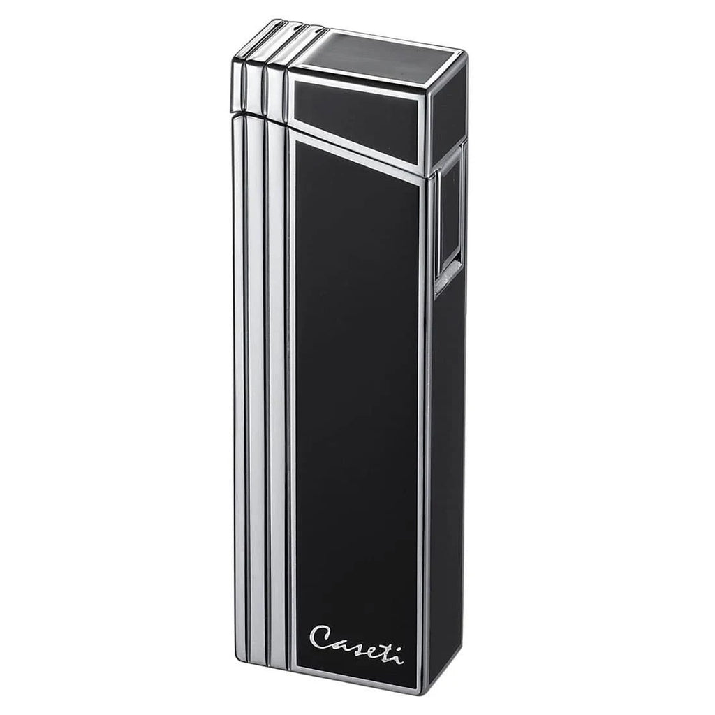 Black Lacquer Compact Torch Flame Lighter V24145
