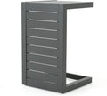 Silver Aluminum C-Shaped End Table F67476