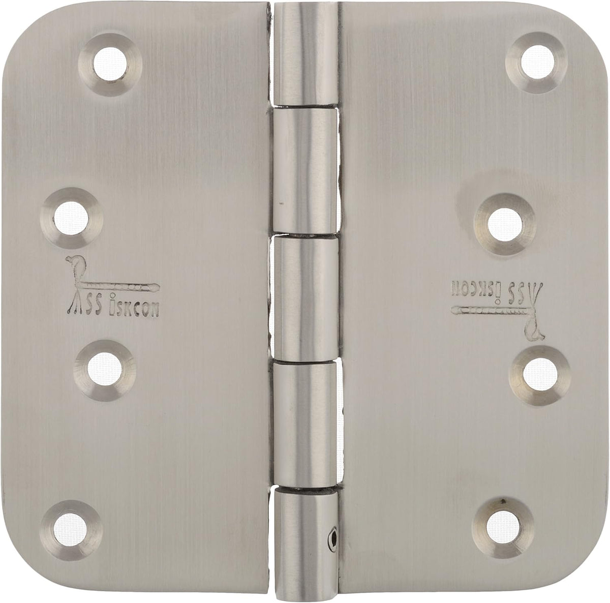 4 Inch Stainless Steel Hinge with Removable Pin, Satin Finish, Heavy Duty, 3 Hinges with 24 Screws F205892