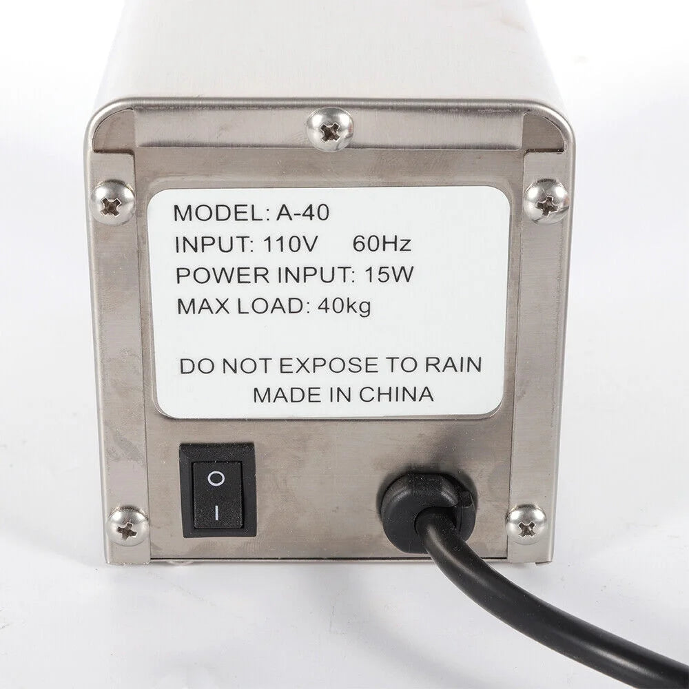 15W Electric BBQ Rotisserie Grill Motor 40kg Load 110V Silver R28891