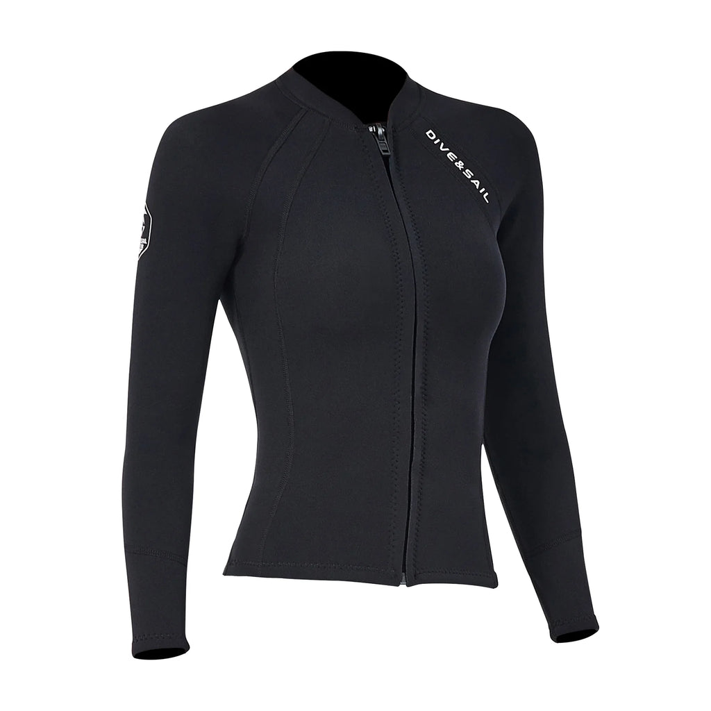 2mm Neoprene Front Zipper Wetsuits Jacket Long Sleeves Z324