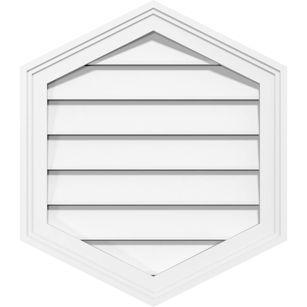 26x22W x 32x22H Vertical Peaked Surface Mount PVC Gable Vent J103215