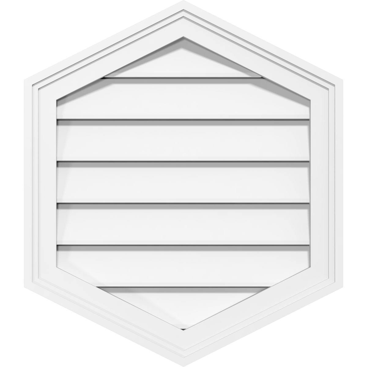 26x22W x 32x22H Vertical Peaked Surface Mount PVC Gable Vent J103215