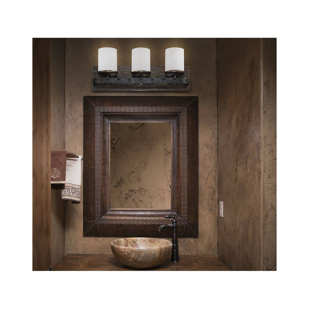 Reclaimed Wood 3 Light Bath Bar B602560