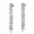 Victoria Vine Drop Diamond Earrings Platinum Pierced B7898