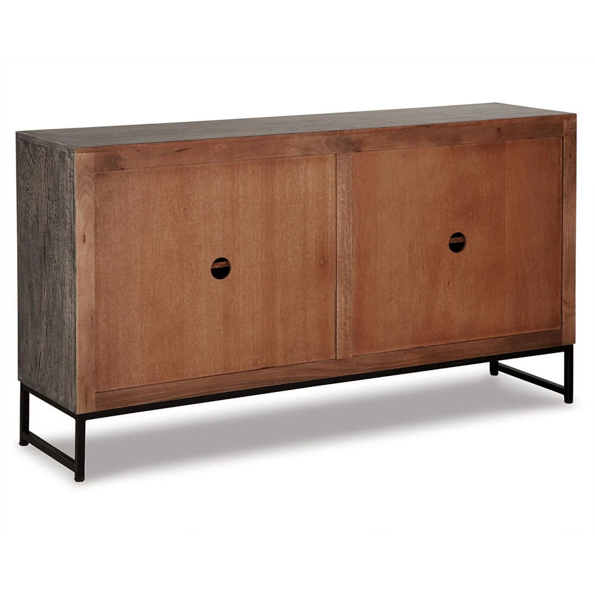 Distressed Gray Wood Accent Cabinet L999409