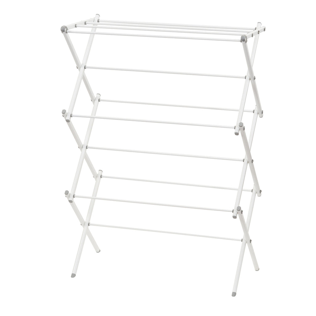 White Collapsible Metal Clothes Drying Rack U9929