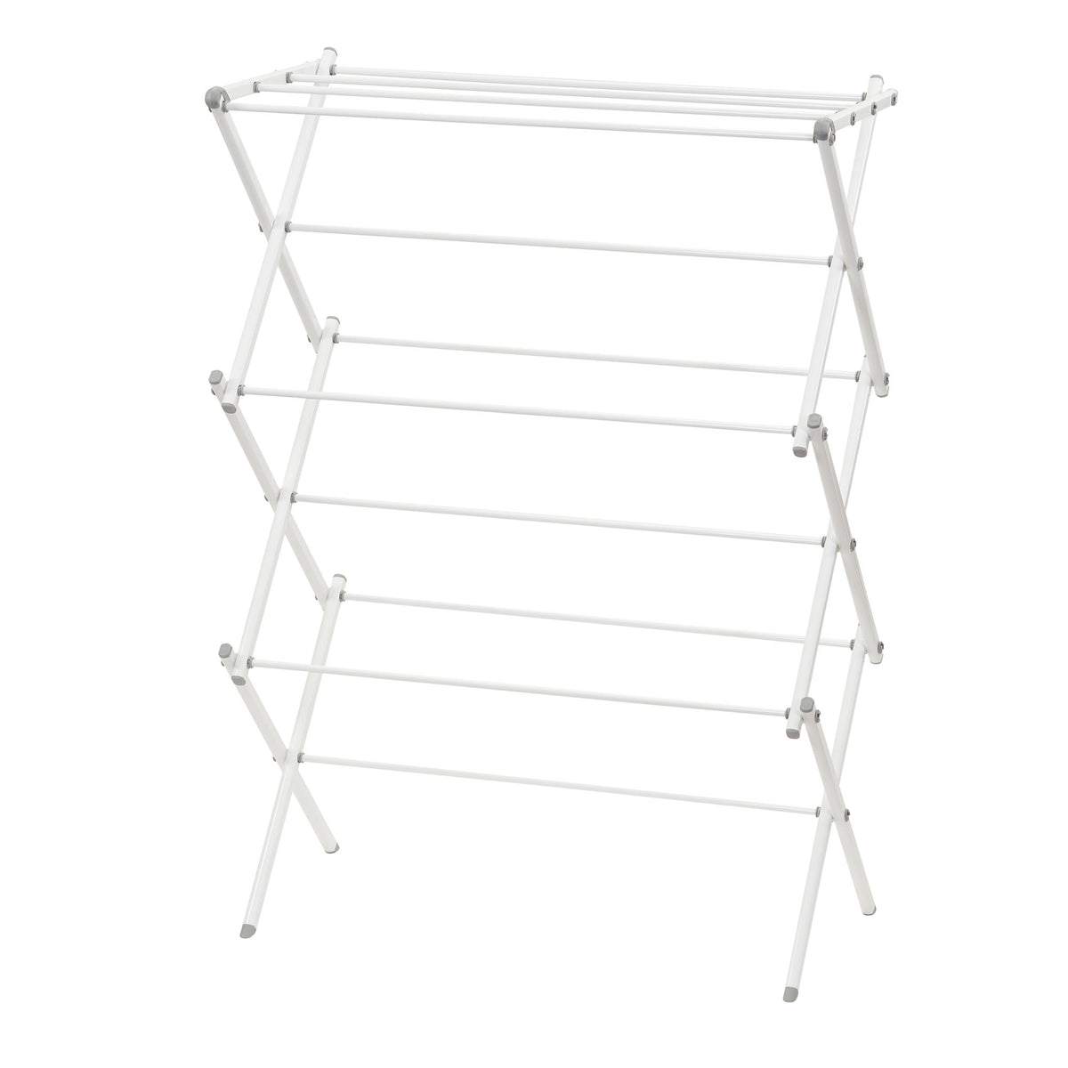 White Collapsible Metal Clothes Drying Rack U9929