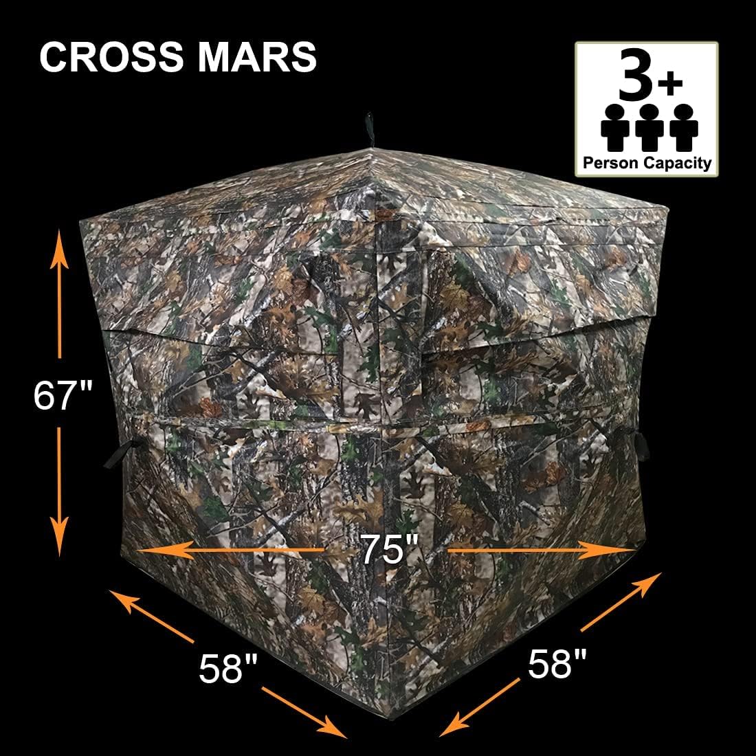 Portable 3 Person 270° See Through Ground Camouflage Hunting Blind Tent H717538