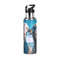 20 oz Insulated Stainless Steel Water Bottle with Straw Lid B948