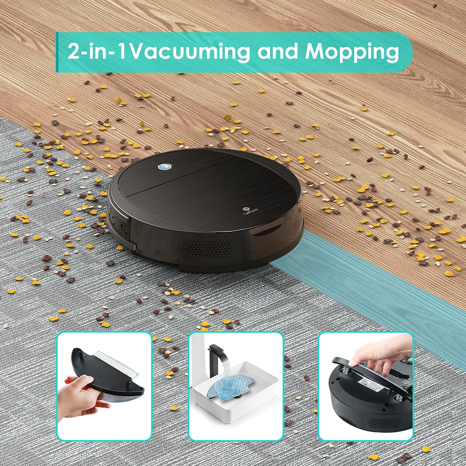Robot Vacuum, 2200Pa Suction, Self-Charging, Tangle Free Q755