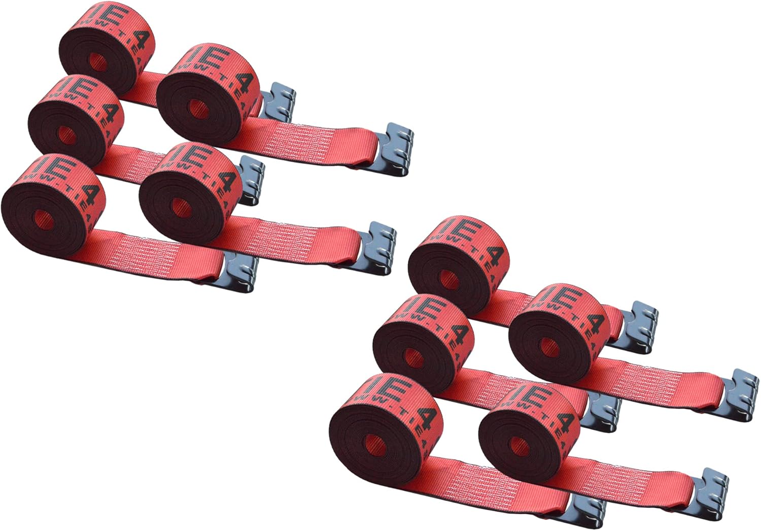 Yellow 4 x 30' Heavy Duty Tie-Down Winch Strap with Flat Hooks O215469
