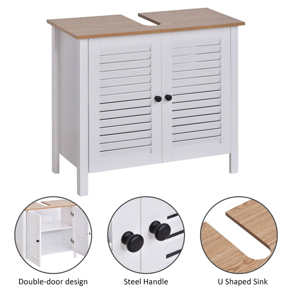 White 2 Door Under-Sink Storage Cabinet J65179