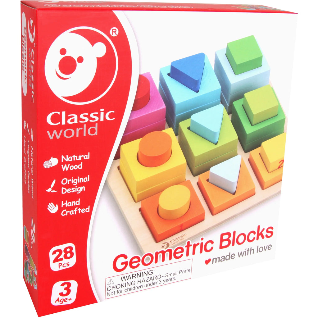 Wooden Geometric Blocks Set O672752