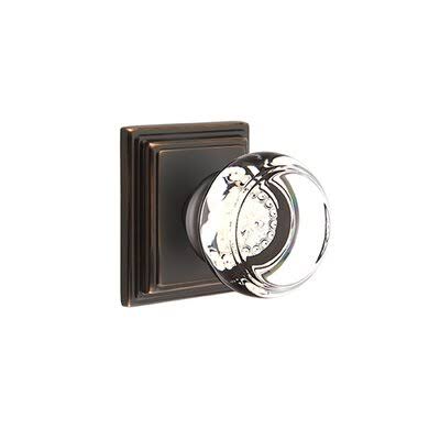 Single Dummy Crystal Knob with Oil Rubbed Bronze Finish A8058