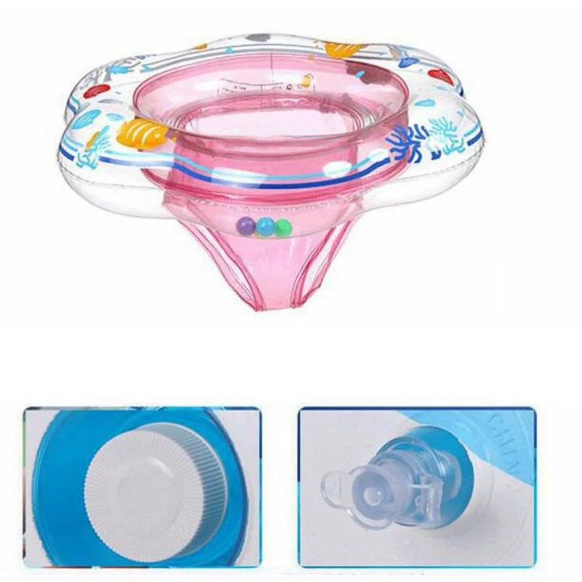 Pink PVC Baby Swimming Pool Ring V984712