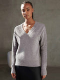 Gray Cashmere V Neck Sweater M517905
