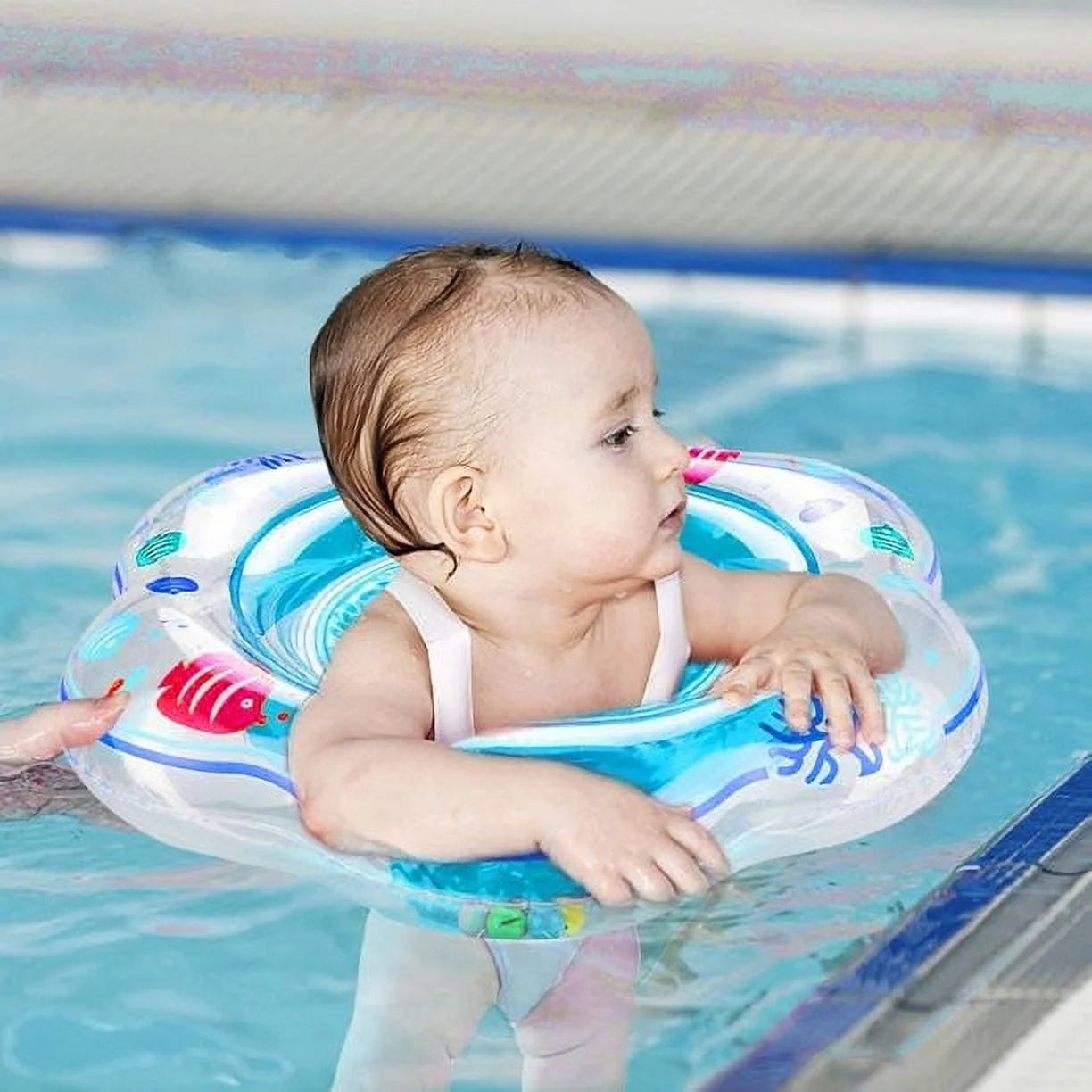 Pink PVC Baby Swimming Pool Ring V984712