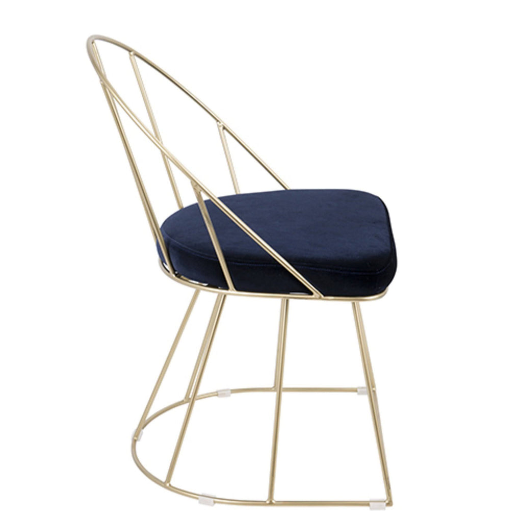 Gold and White Velvet Dining Chair (Set of 2) K848121