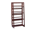 Walnut 4-Shelf Ladder Bookcase U26799