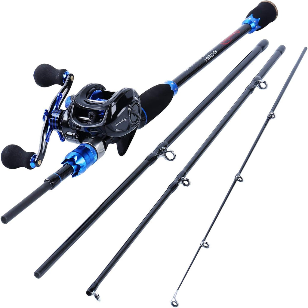 24-Ton Carbon Fiber Fishing Rod and Reel Combos with Baitcasting Reel F8736