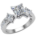 14K White Gold Diamond Engagement Ring 1.40 Carat Total Weight I194