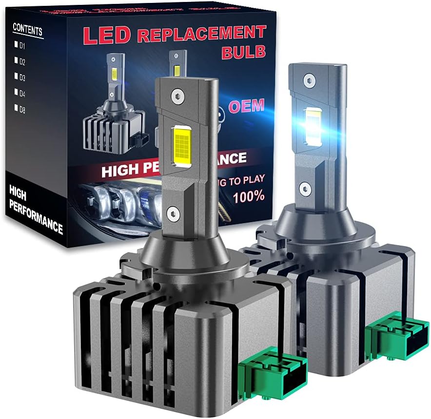 45W 4000LM 6500K White LED Headlight Bulbs Pack of 2 V6143