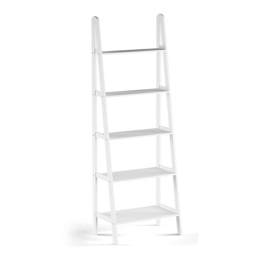 Espresso 5-Shelf Ladder Bookcase V9665