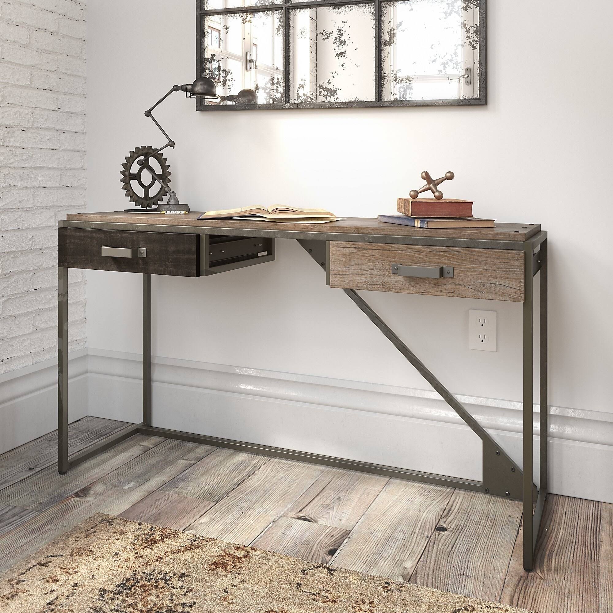Grey Console Table with Drawers C737302