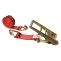 Red Ratchet Strap with Wire Hooks P656