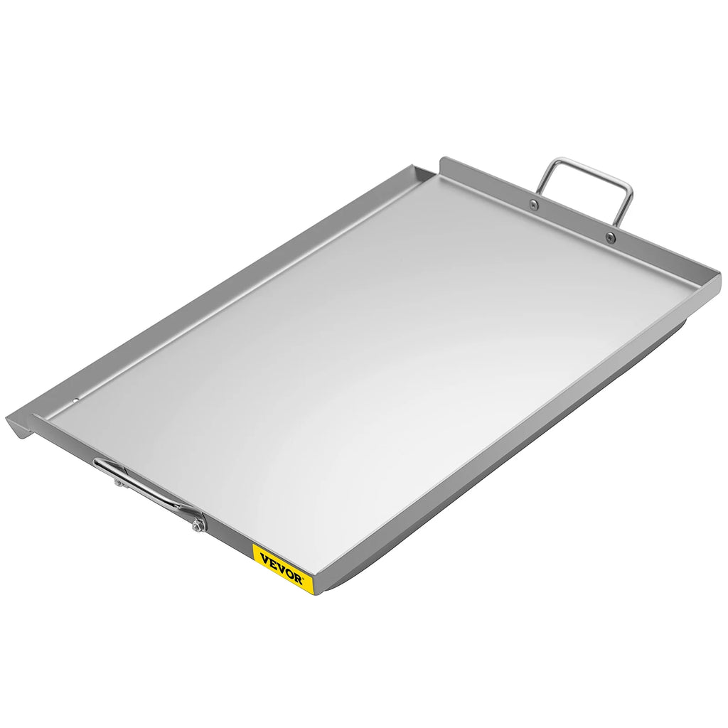 Stainless Steel Flat Top Griddle with 2 Handles S5863