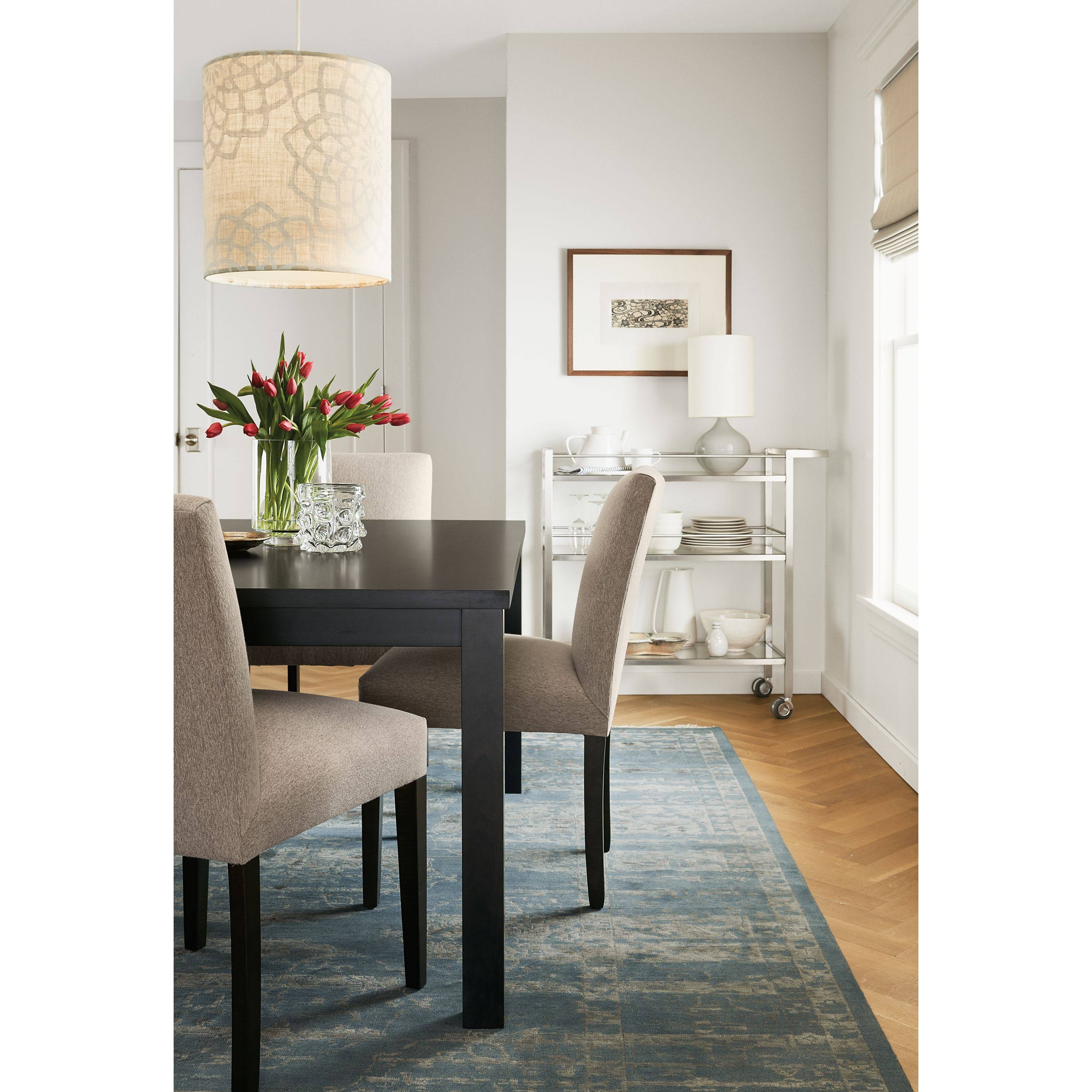 Modern Side Chair in Flint Cement Grey Fabric M656054