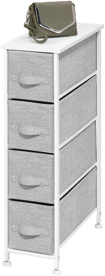 4 Drawer Tall Storage Tower Organizer Nightstand M7674