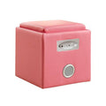 Pink Bluetooth Speaker Storage Ottoman U629