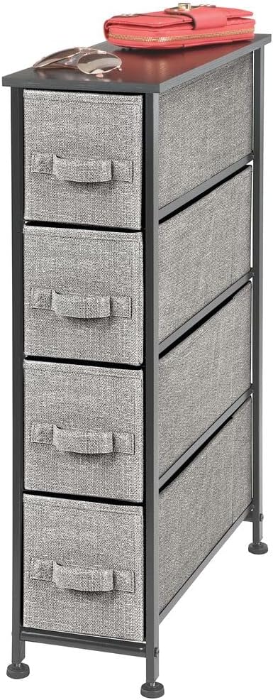 4 Drawer Tall Storage Tower Organizer Nightstand M7674