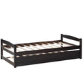 Espresso Twin Size Wooden Daybed with Trundle R683091