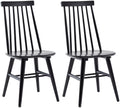 Black Wood Dining Chairs Set of 2 D89849