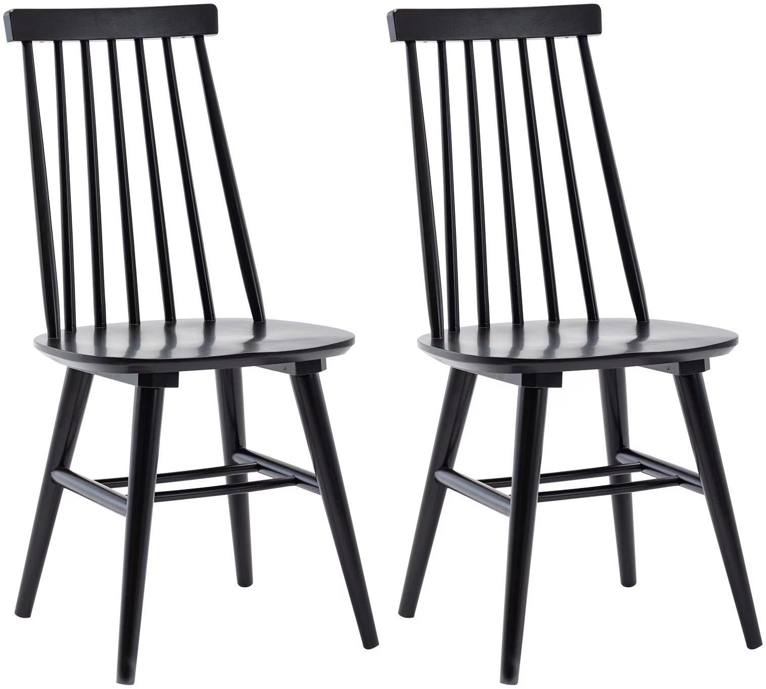 Black Wood Dining Chairs Set of 2 D89849