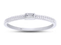 1/10 CT White Natural Diamond Stackable Band Ring In 10K Solid White Gold F10600
