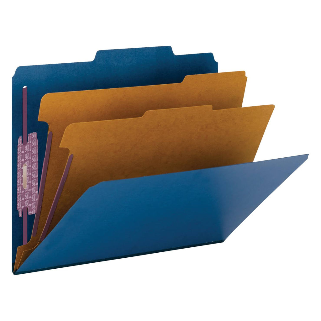 Dark Blue Classification Folder with Safeshield Fastener A9313