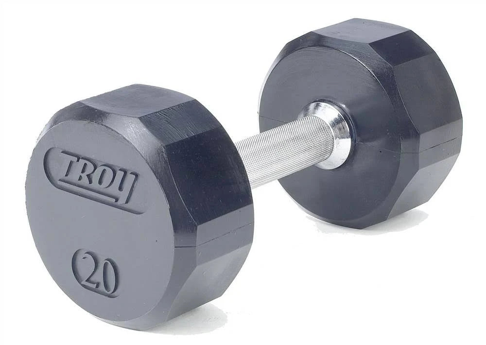 105lb 12-Sided Rubber Encased Dumbbell R672