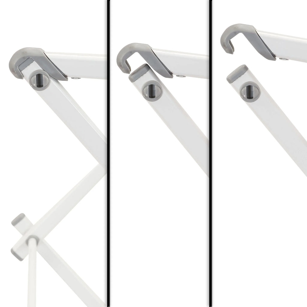 White Collapsible Metal Clothes Drying Rack U9929