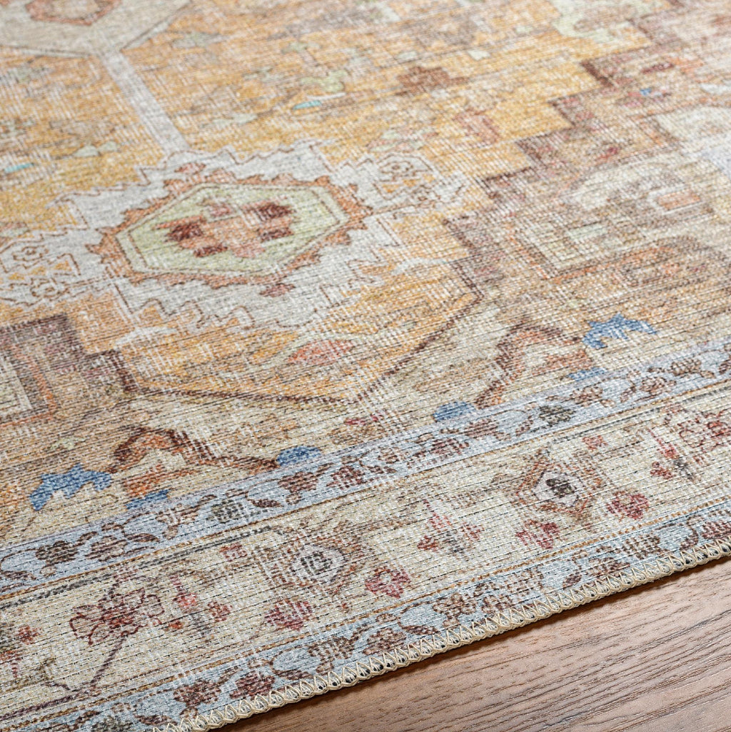 Pale Orange 2x3 Washable Area Rug T311681