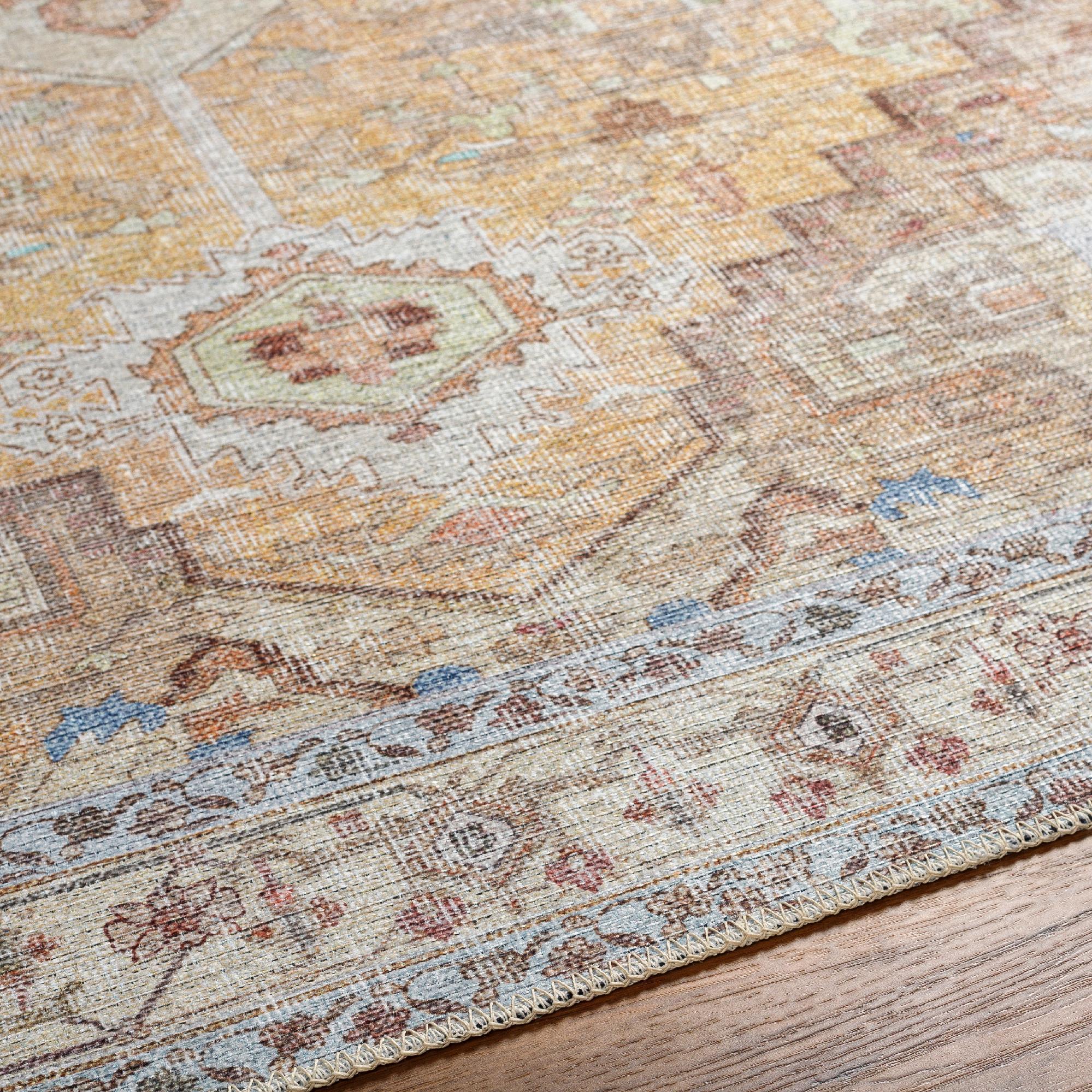 Pale Orange 2x3 Washable Area Rug T311681