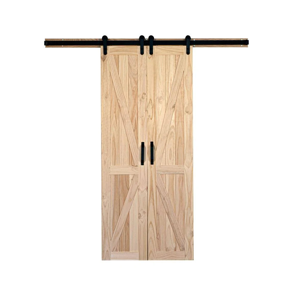 Solid Wood Split Barn Door with Hardware Kit C7499
