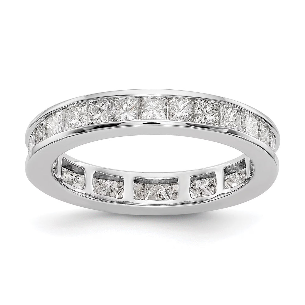 14k White Gold Diamond Eternity Wedding Band Ring W887692