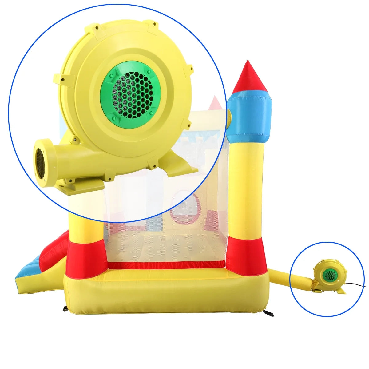 Yellow 680 Watt Air Blower Pump for Inflatable Bounce House J283